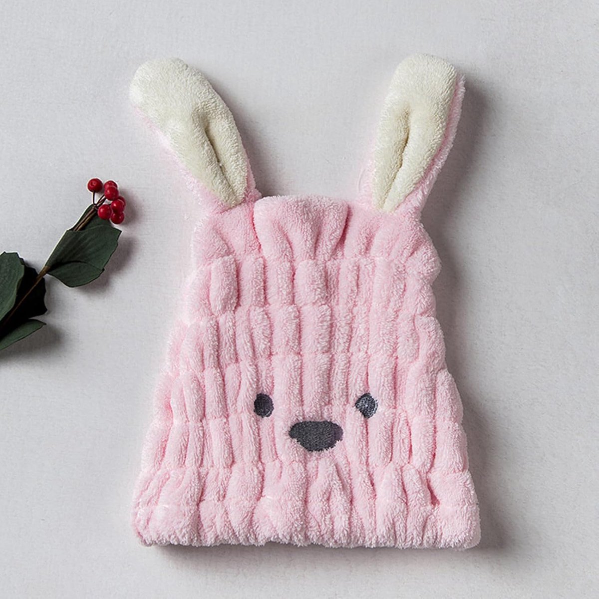 Droog haar hoed handdoek - 2pcs microvezel - schattige kattenoren - snel drogen - ShopVlot
