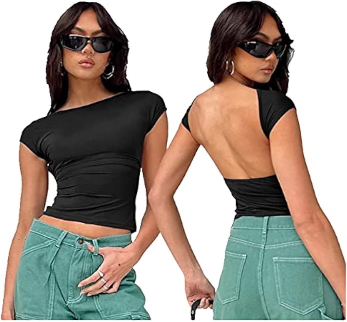 Backless top dames Y2K - omkeerbaar - sexy stijl - perfect voor de zomer - ShopVlot