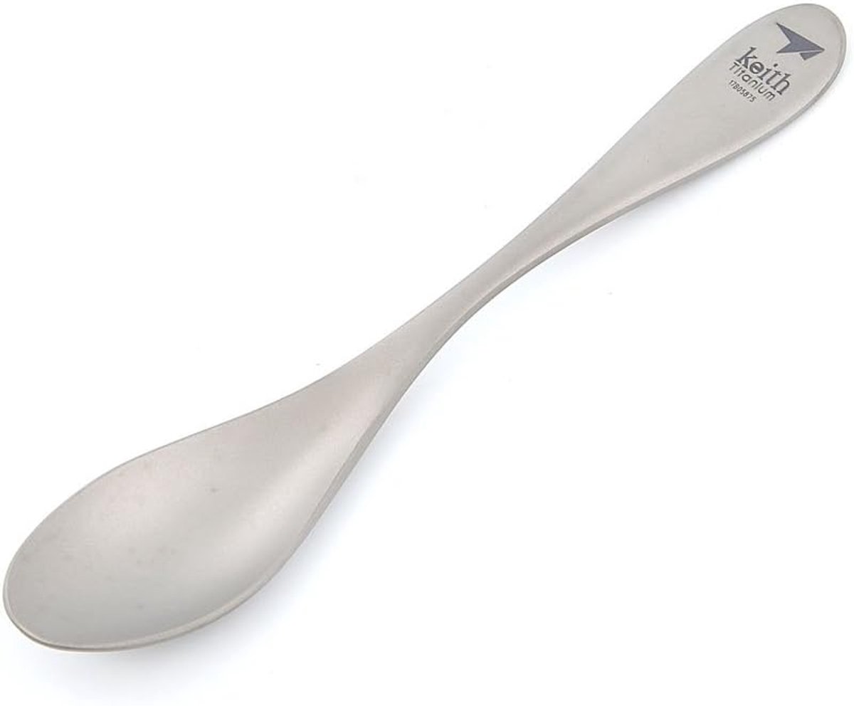 Keith Titanium Spoon Fork Ultralight Portable Mini Cutlery Thicken Soup Ladle Meal Spoon Coffee Spoon Outdoor Camping - ShopVlot