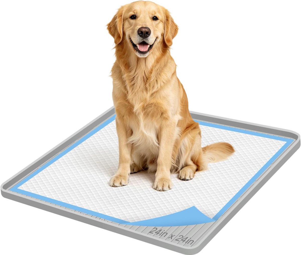 plasmat-houder voor honden, 61 x 61 cm, siliconen plasmat met hoge rand, lekvrij, morsvrije houder voor plasmatten - ShopVlot