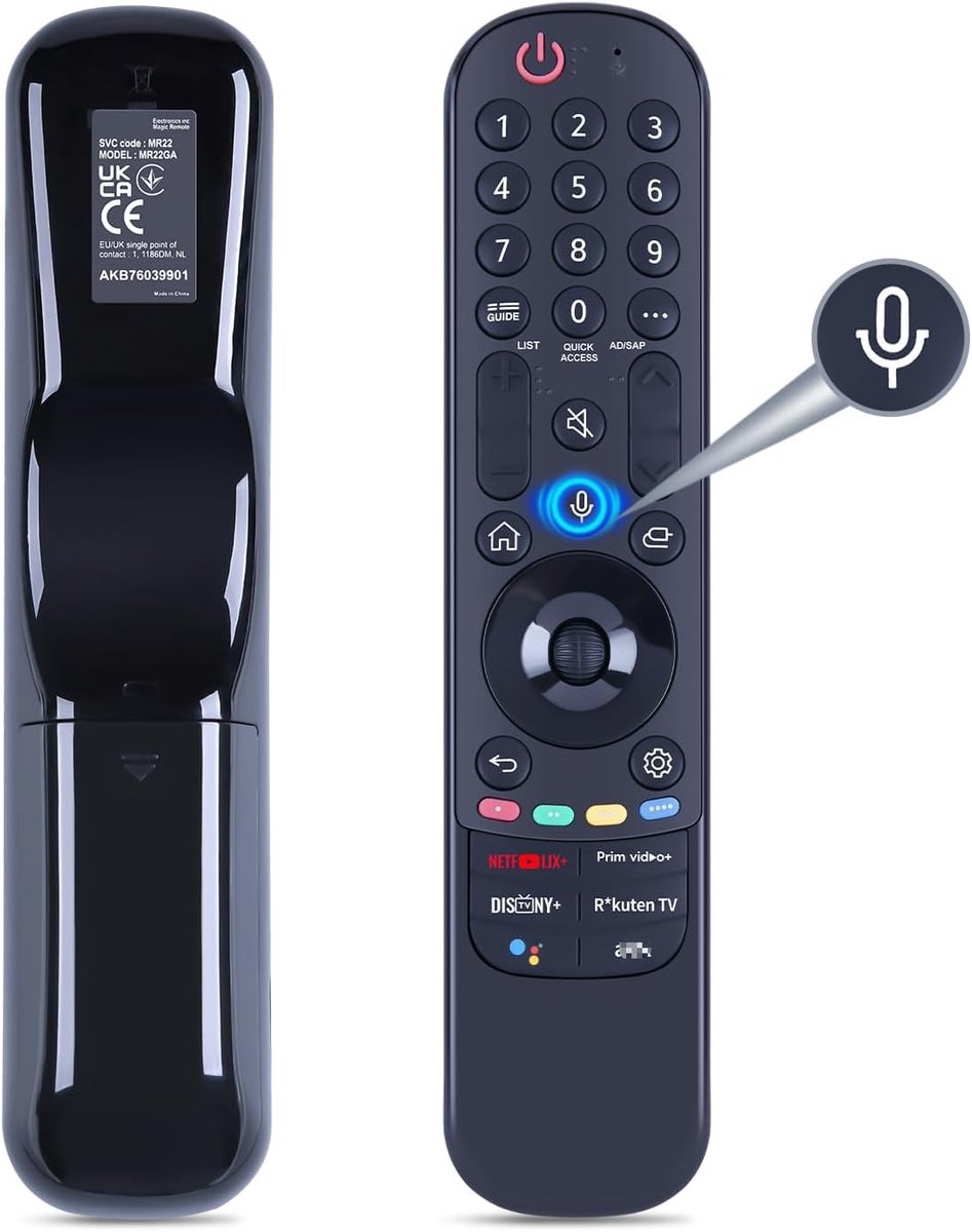 MR22GA AKB76039901 Magic Voice Control Replacement Remote Control for LG TV Models 2021/2022, Compatible with Alexa - ShopVlot