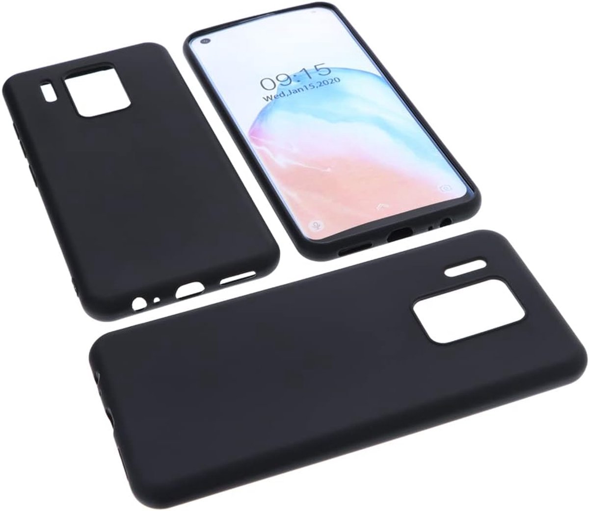 Cover Compatible with Oukitel C18 Pro Rubber TPU Protection Mobile Phone Case Black - ShopVlot