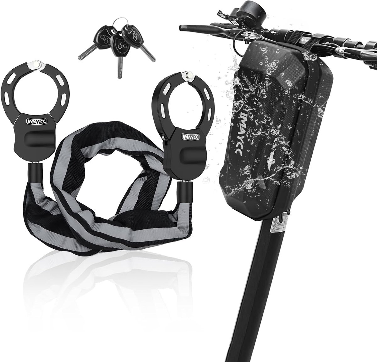 IMAYCC E-Scooter Lock with Bag, Lock for E-Scooter, Handcuff Lock, E-Scooter Lock, Bicycle Lock, Motorcycle, High - ShopVlot