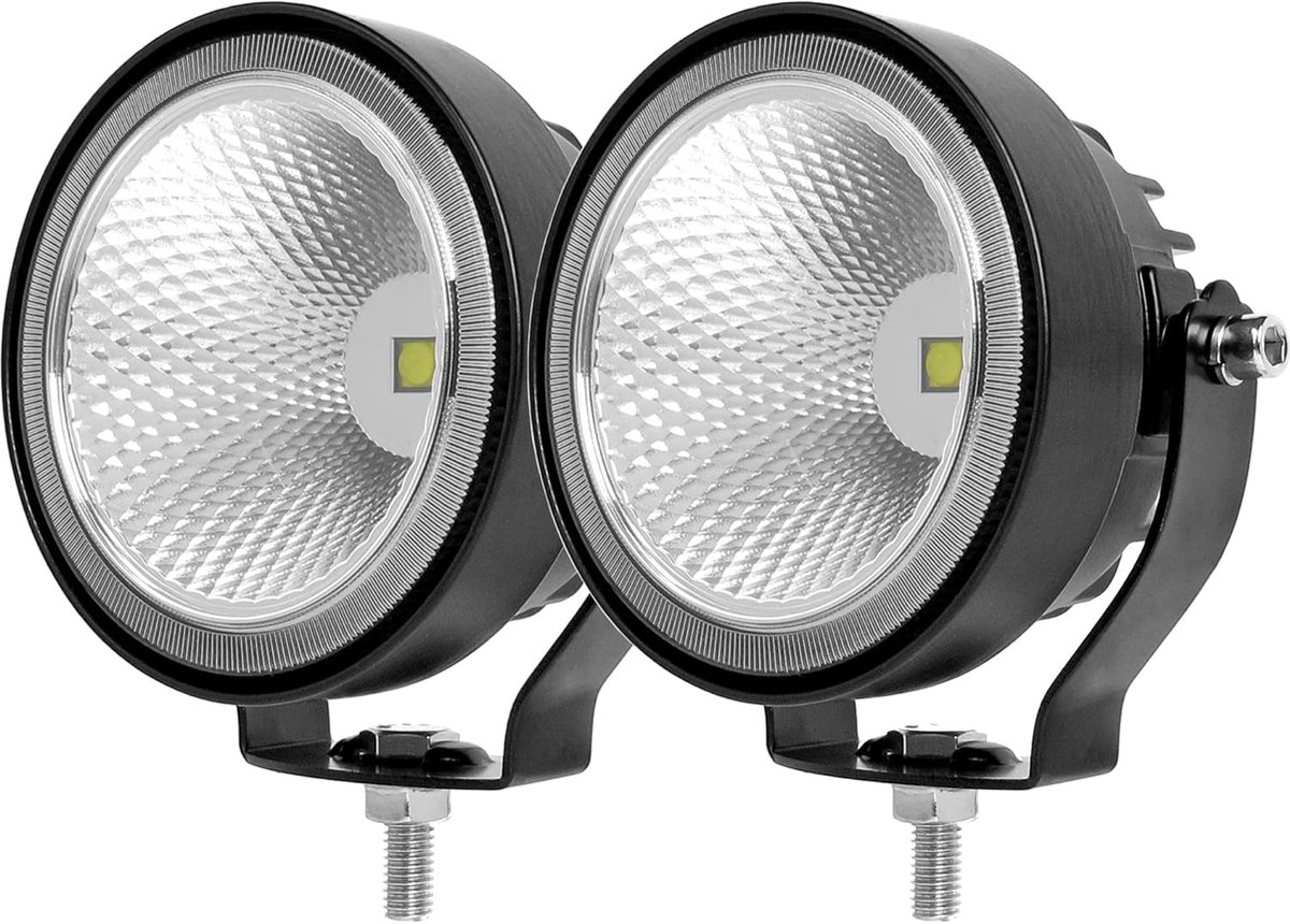 LED Driving Light, 10 cm, 60 W, White, Extra Spotlight, Waterproof, Work Light for Vehicles, Motorcycles, Trucks - ShopVlot