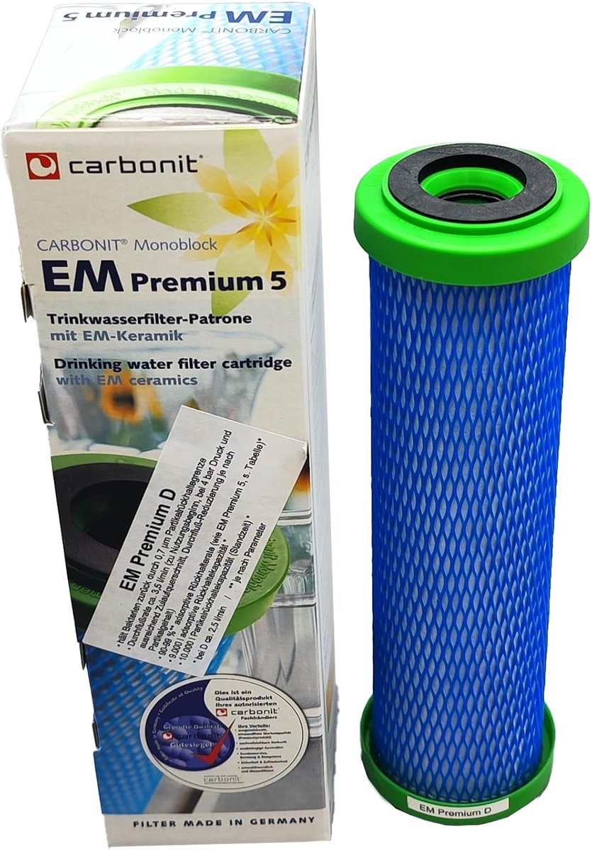 Water filter cartridge EM Premium D with EM ceramic - with EM ceramic - especially suitable for washing wipers - ShopVlot