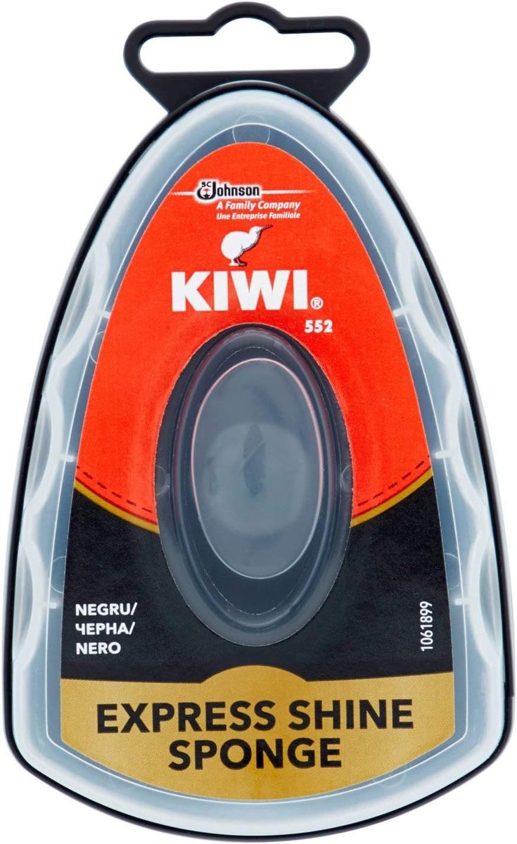 Kiwi Self-polishing sponge for cleaning shoes, black - ShopVlot