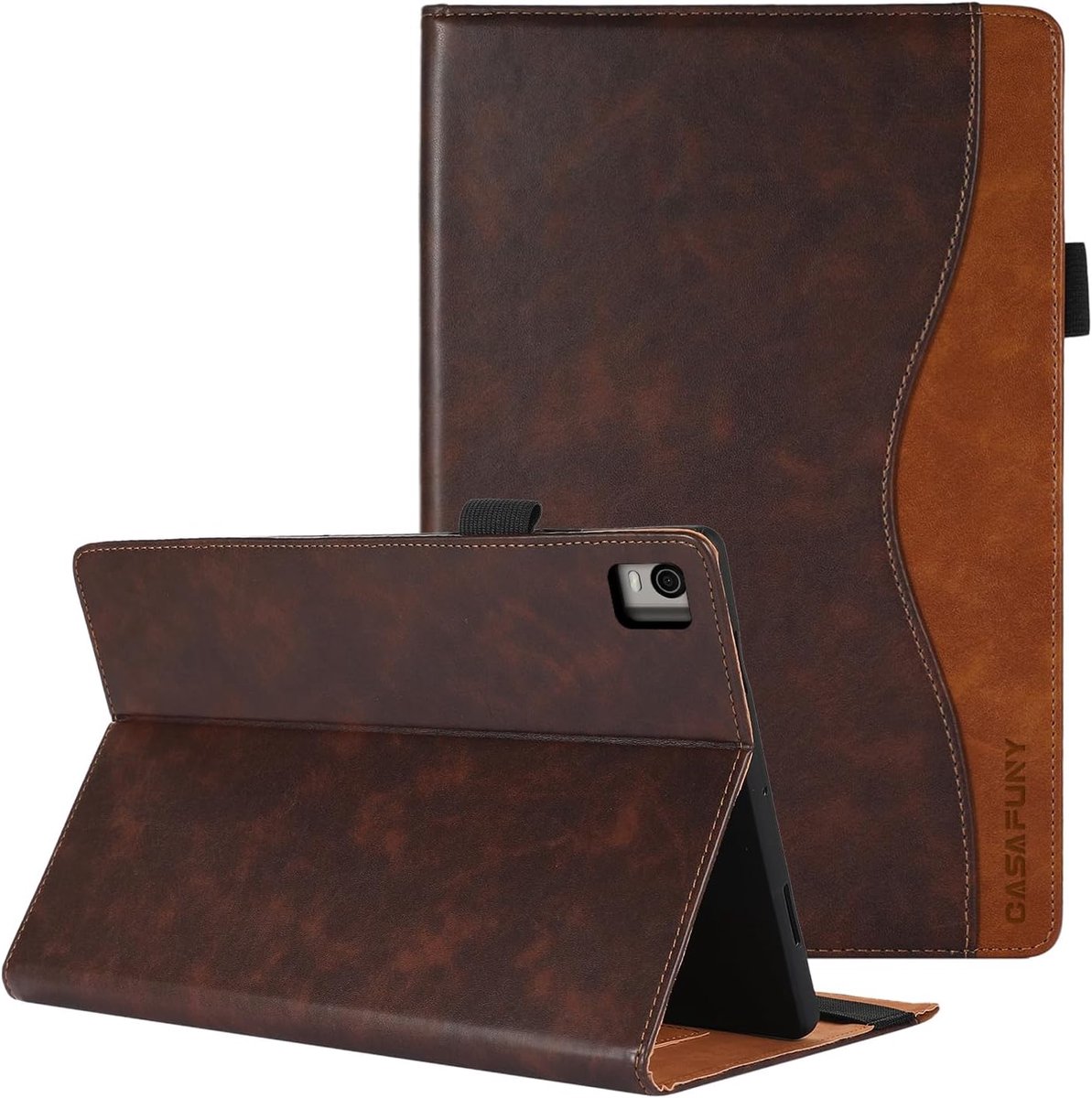 CASAFUNY Case for Nokia T21 Tablet 2022, Premium PU Leather Protective Case, Book Cover with Stand Function Document - ShopVlot
