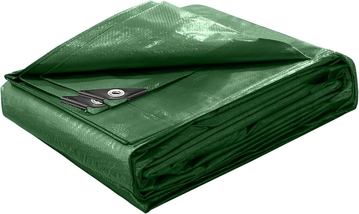 Tarpaulin Waterproof 5 x 6 m Tarpaulin with Eyelets 100 g/m² Tear-Resistant and Fade Blanket UV Resistant for Camping - ShopVlot