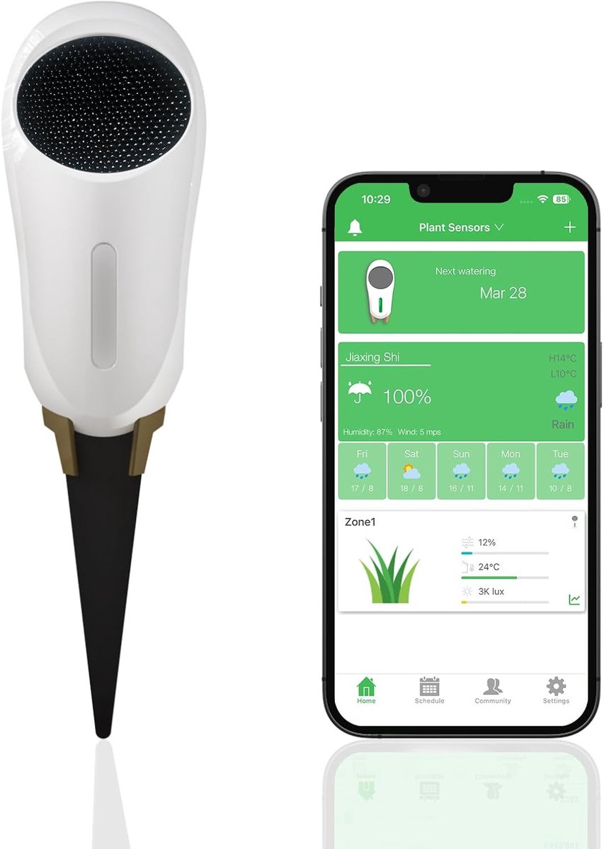 Netro Whisperer Smart Plant Sensor, WiFi Connected, Solar Power - ShopVlot