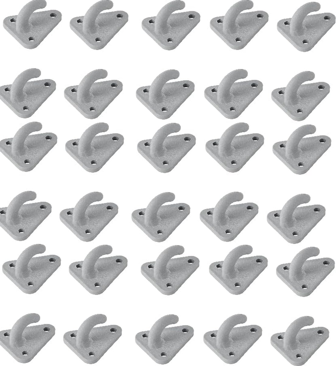 Plastic tarpaulin hooks 45 x 39 mm - set van 10-30 stuks - duurzaam ABS kunststof - ShopVlot