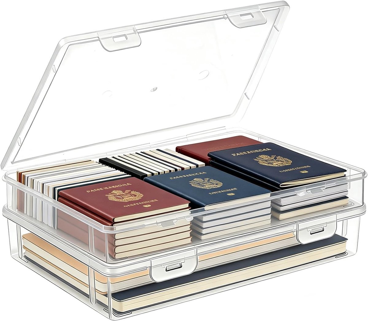 Documentendozen A4 - Transparant - Stapelbaar - Ideaal voor archiveren - ShopVlot