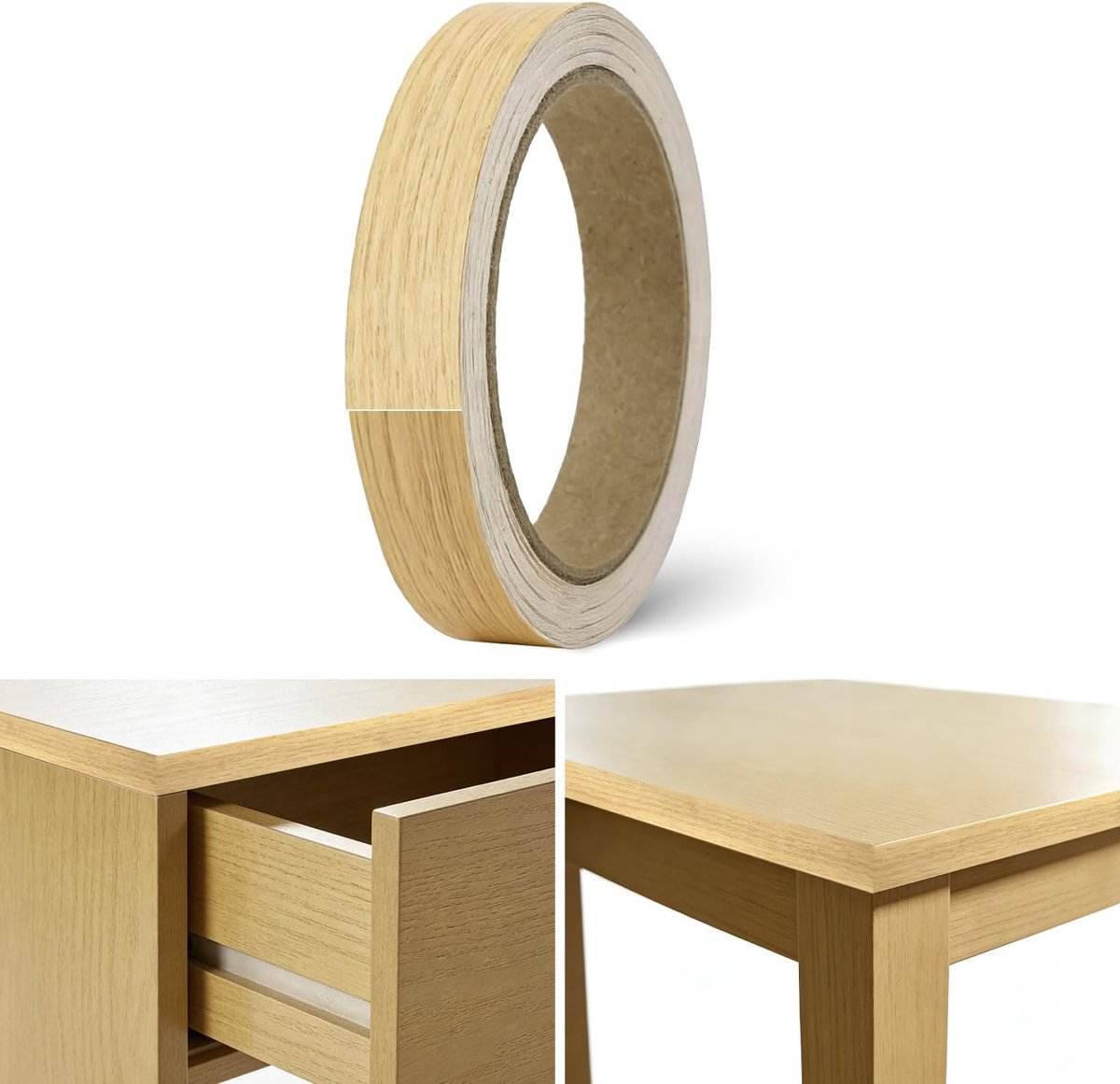 Veneer Tape 20mm - 10m zelfklevend - licht eiken - ideaal voor meubels en kasten - ShopVlot