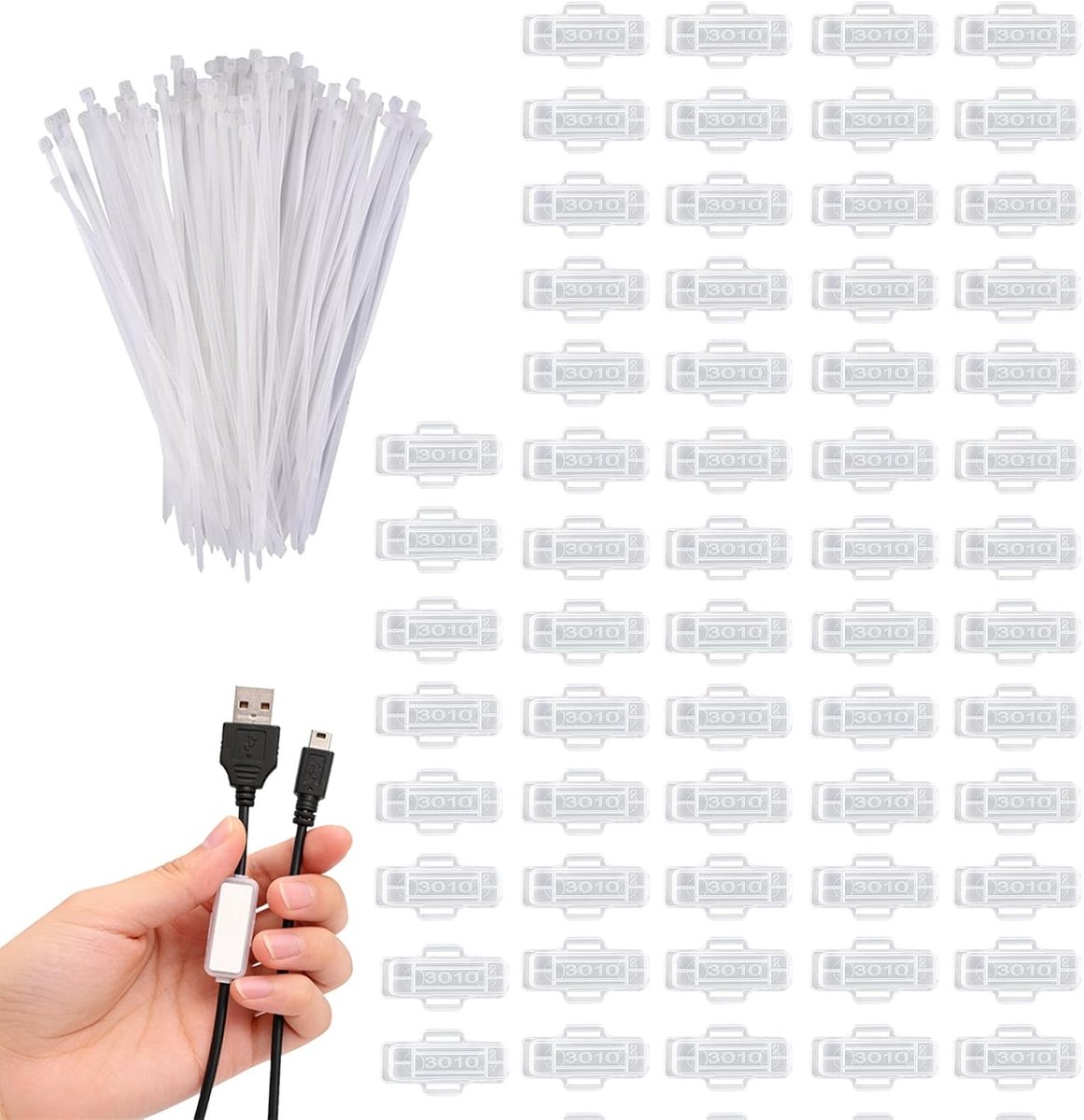 Kabellabels 60 Stuks - Herbruikbare Labels met Kabelbinders - Waterproof en Oliebestendig - ShopVlot