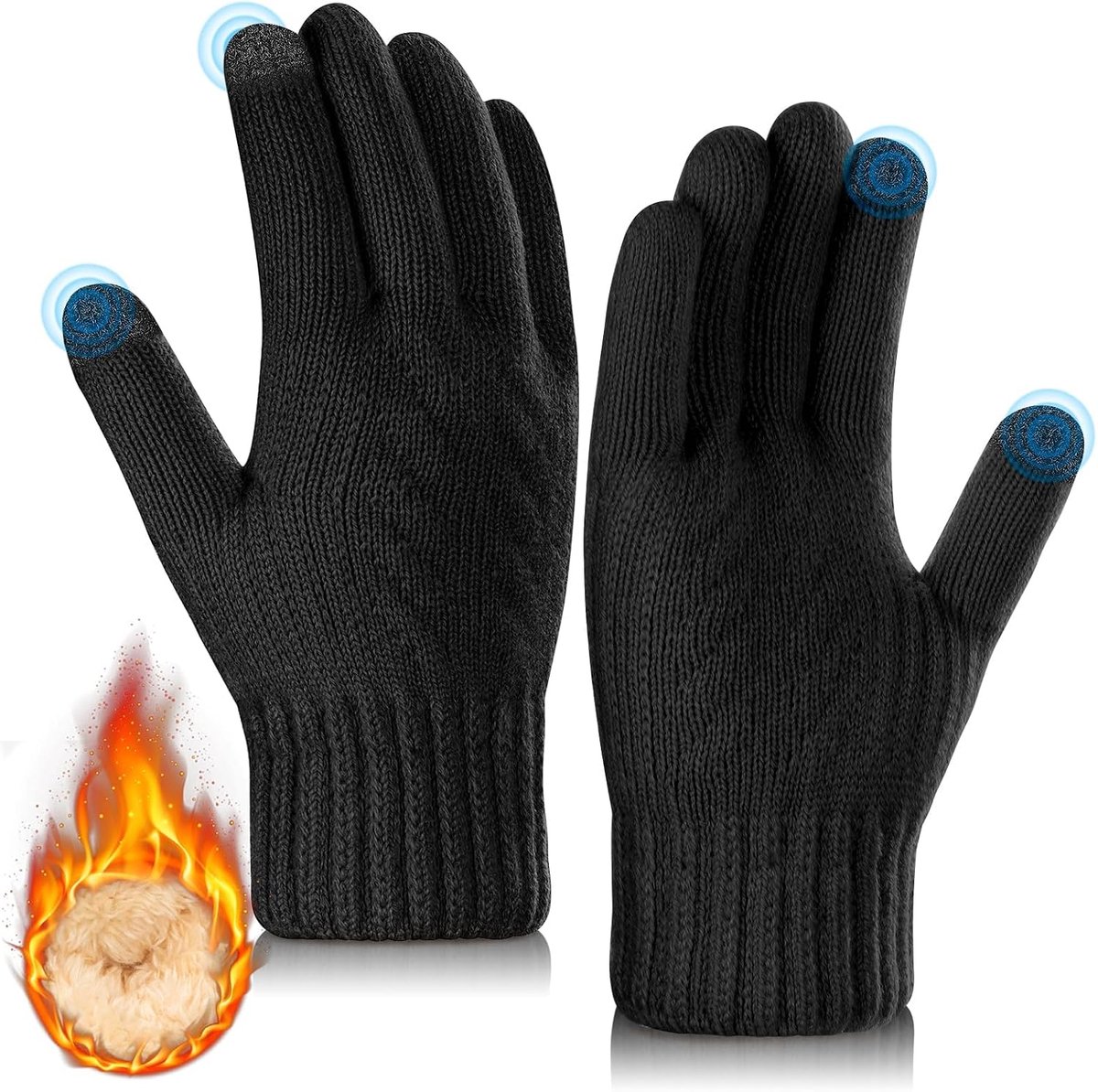 Winterhandschoenen voor heren en dames - touchscreen - warme fleece voering - ideaal voor skiën - ShopVlot