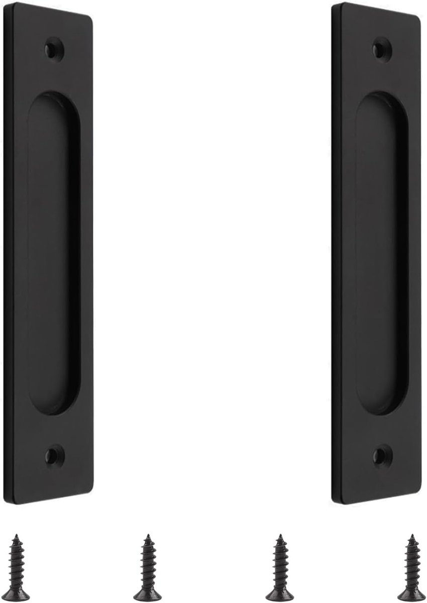 Schuifdeursleutelset 2 stuks - Aluminiumlegering - Mat zwart - Modern design voor een strakke uitstraling - ShopVlot