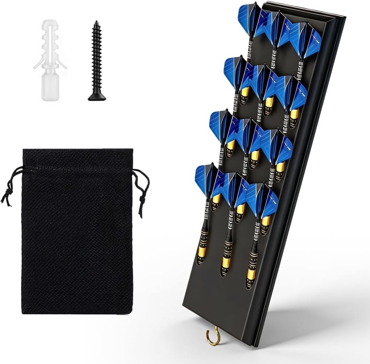 Dart-accessoires, dartpijlhouder van massief hout voor maximaal 12 dartpijlen, dartaccessoires voor softdarts en - ShopVlot