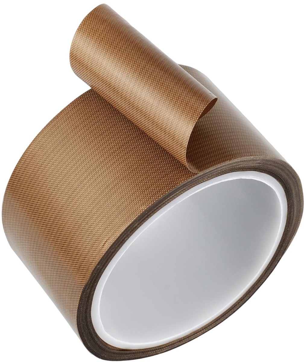 Teflon tape 50 mm x 10 m - PTFE glasvezel tape - hittebestendig tot 300 °C - ideaal voor vacuummachines - ShopVlot