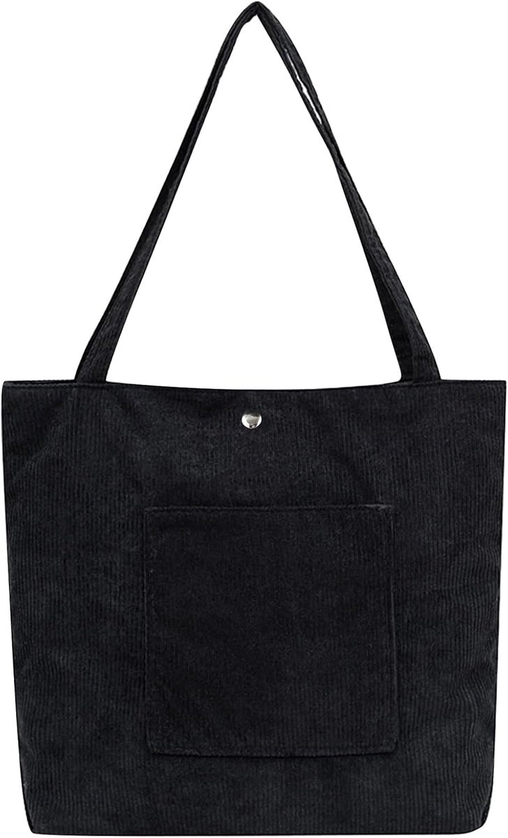 Schoudertas dames - grote maat - corduroy - casual voor werk of school - ShopVlot