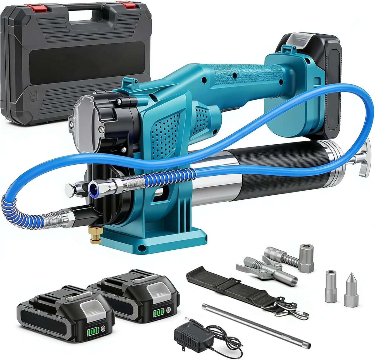 Accu-vetpers 10.000 psi - 4,6 oz/min - borstelloze motor - snelle en eenvoudige smering - ShopVlot