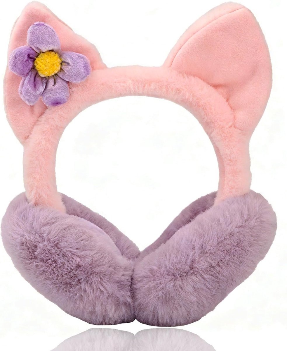 Oorbeschermer Vrouwen Opvouwbaar - Pluizig Bunny Oor - Warm Outdoor - Perfect voor Koude Dagen - ShopVlot
