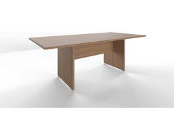 FBasic Conference table rectangular of wood - walnut - 210x100x73.6cm - ShopVlot