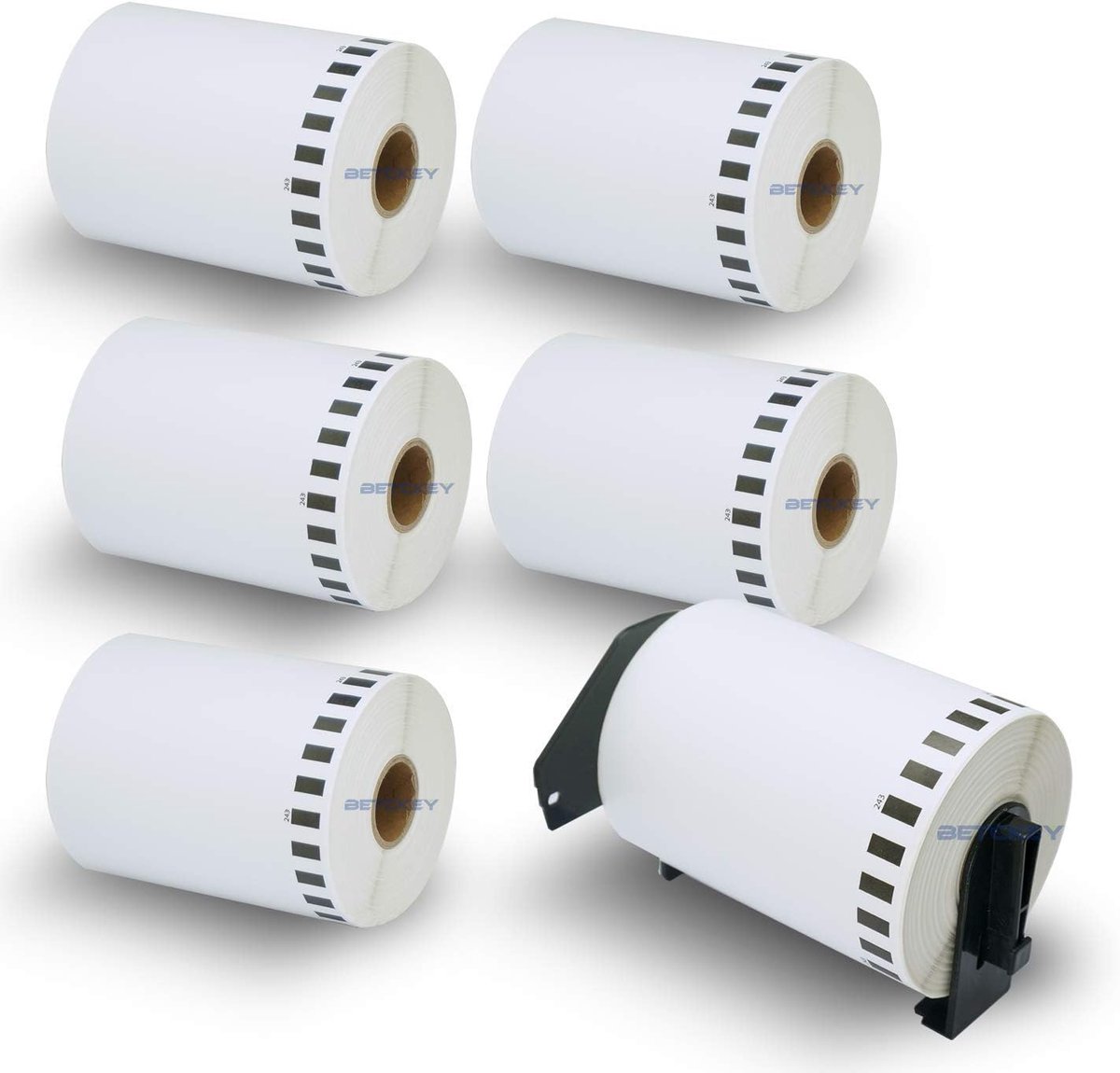BETCKEY - 6 Rolls DK-22243 Labels Compatible with Brother, 102mm x 30.48m, Continuous Label for Brother QL-Label - ShopVlot