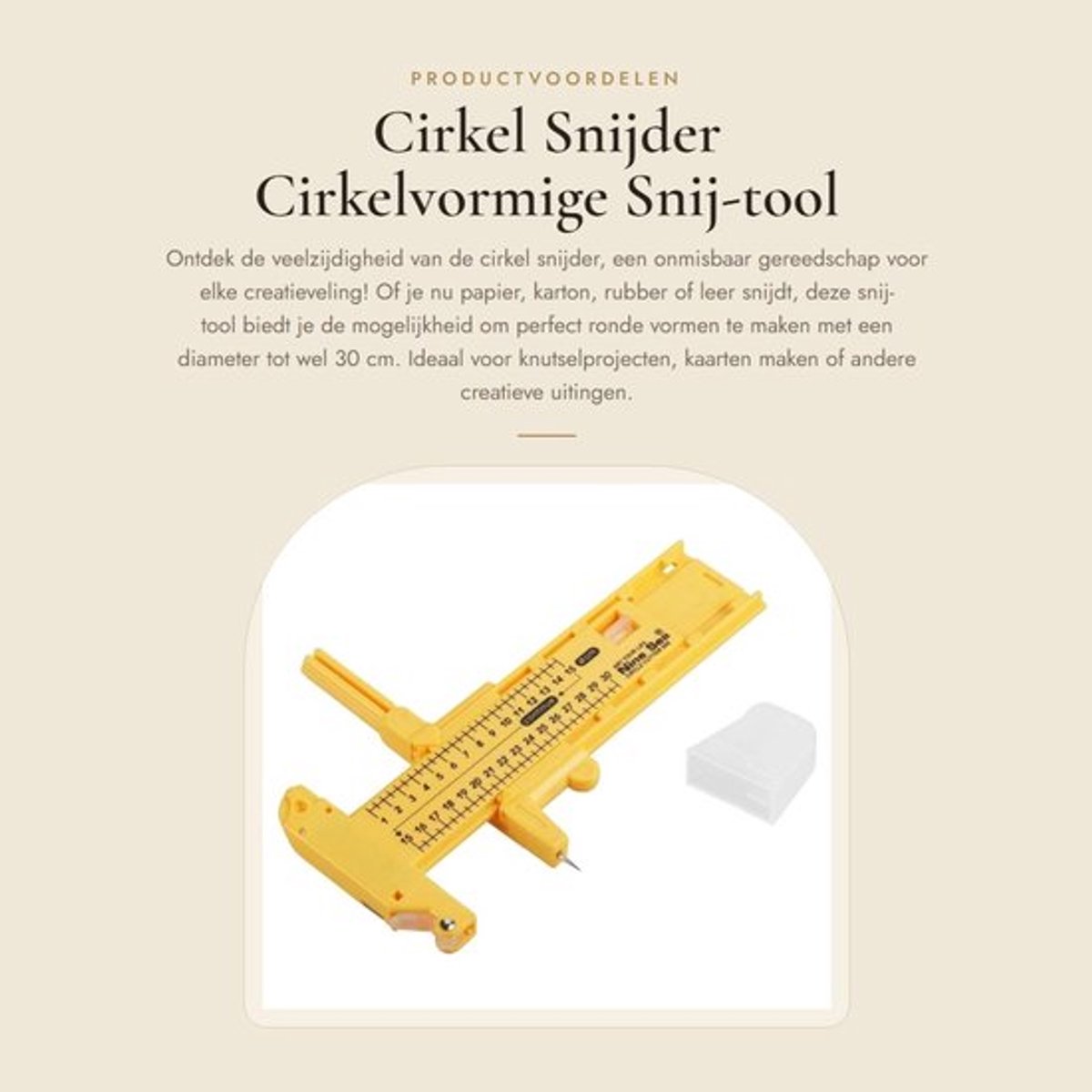 Cirkelzaag Multi-Function - Cirkelzaag met Diameter 30 cm - Snijgereedschap - Veiligheidskap - Lichtgewicht en Draagbaar - Cirkel Snijder