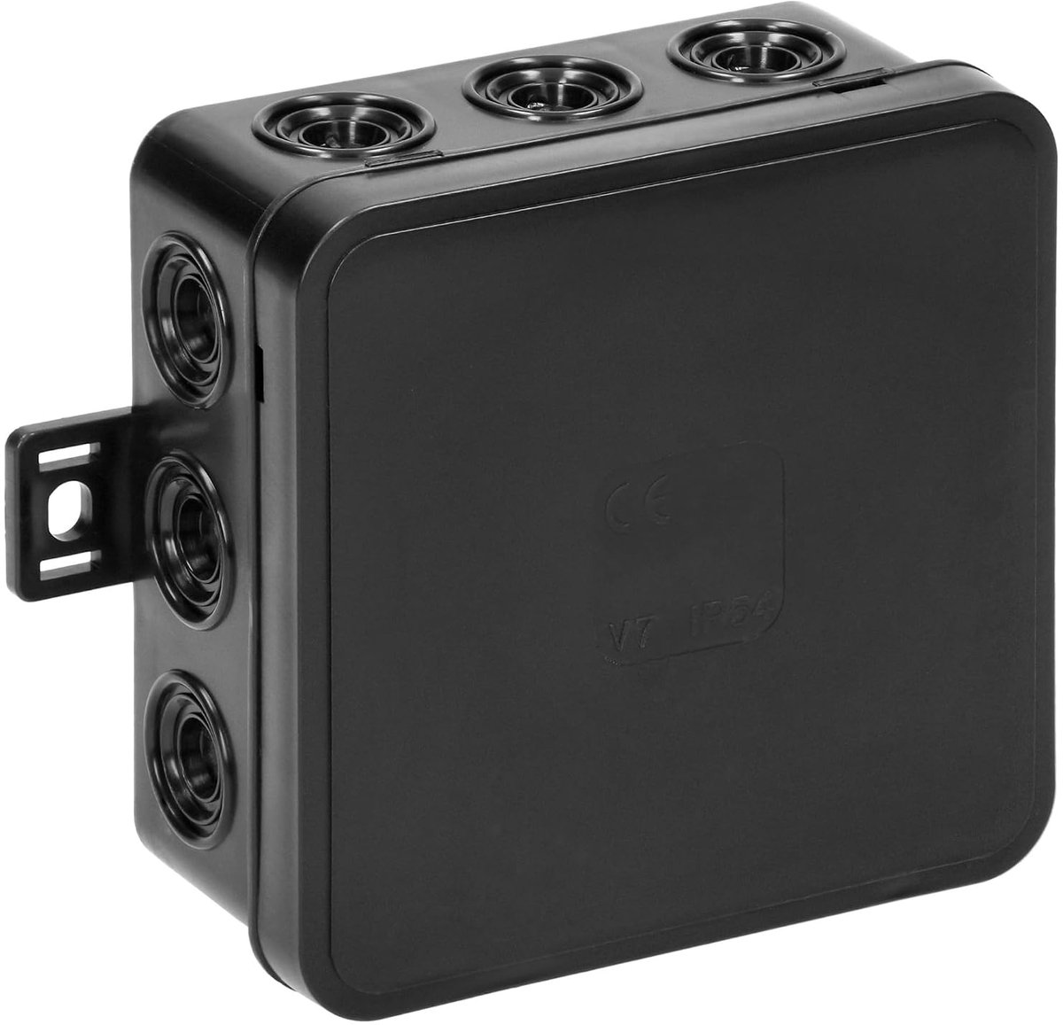 Kabeldoos 12 Grommets - IP54 Waterdicht - Zwart - Eenvoudige kabelinstallatie - ShopVlot
