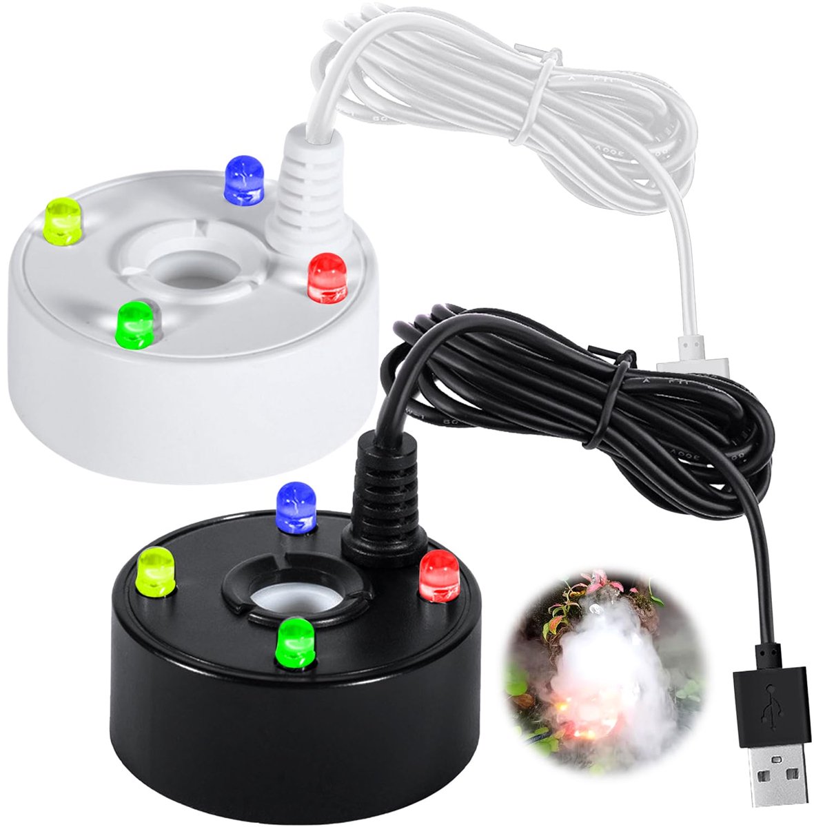 Mistmaker 5 V mini-rookmachine - 2 stuks - USB-vernevelaar - ideaal voor zwembad of fontein - ShopVlot