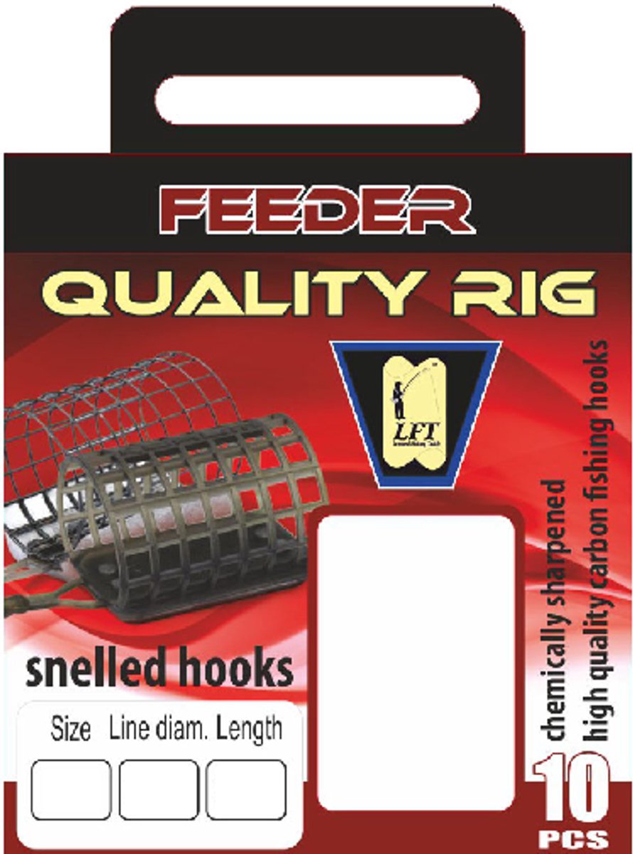 LFT feeder quality rig 0,14 maat 14 60cm 10 stuks