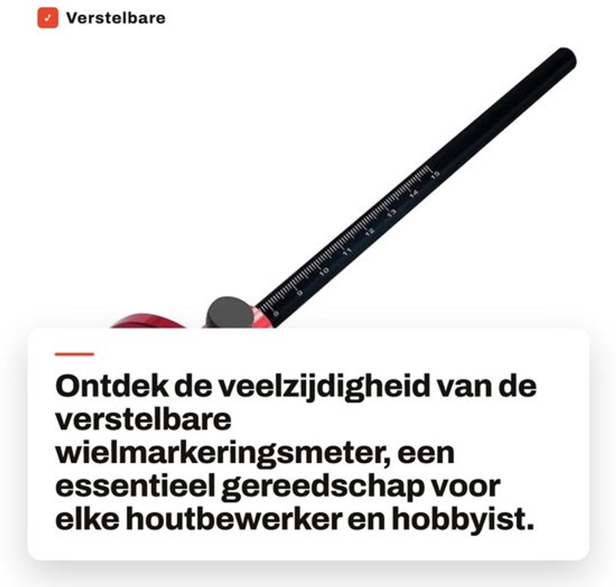 Wielmarkeringsmeter Verstelbaar - Aluminium Houtbewerkingsgereedschap - Metrische/Inch Schalen - Duurzame Constructie - Ideaal voor Meubelreparaties - Duidelijke Schalen - Markeerder