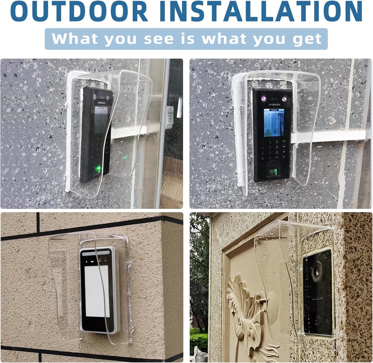 PC bell cover suitable for wireless bell, code lock, entrance door/home door/outdoor socket, waterproof, outdoor - ShopVlot