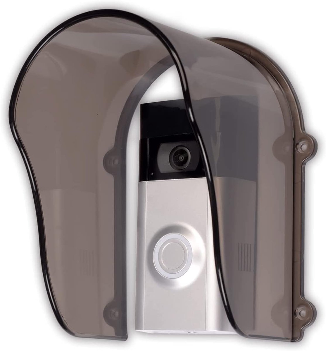 Plastic Doorbell Rain Cover, Transparent Ring Doorbell Cover Weatherproof Waterproof Protector Access Control - ShopVlot