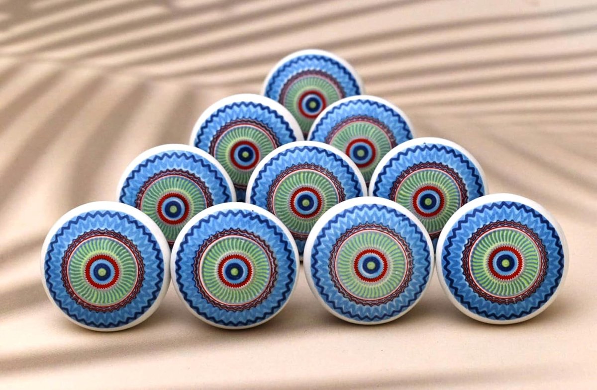 Ceramic Multicolor Knobs Kitchen Cabinet Drawer Knobs Hardware Knobs Handmade Knobs Cabinet Knobs Ceramic Door Knobs - ShopVlot
