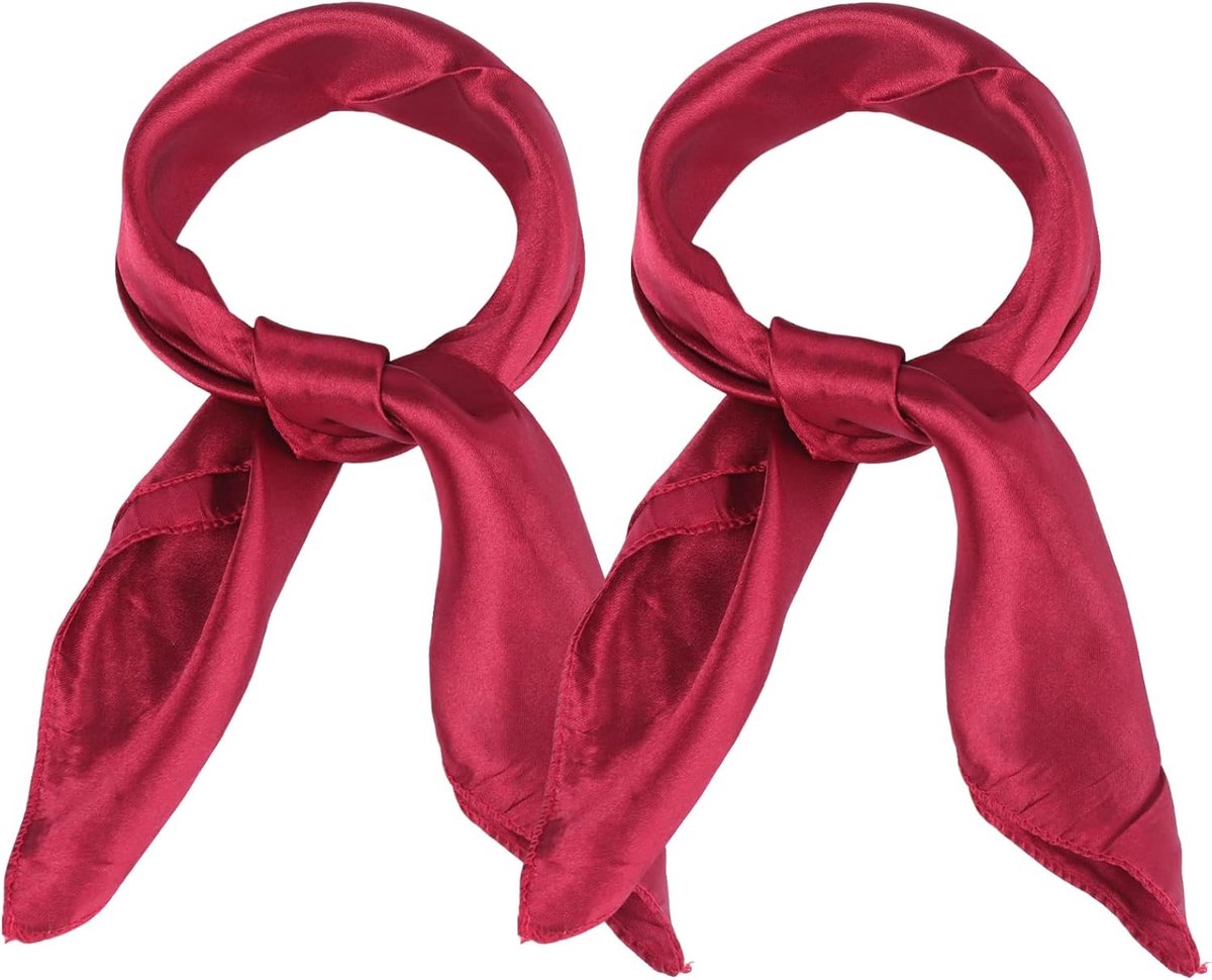 Nickituch Women's Neck Scarf 50 x 50 cm 2 Pieces Silk Scarf Bandana Headscarf Lightweight Silk Scarf for Men and Women - ShopVlot