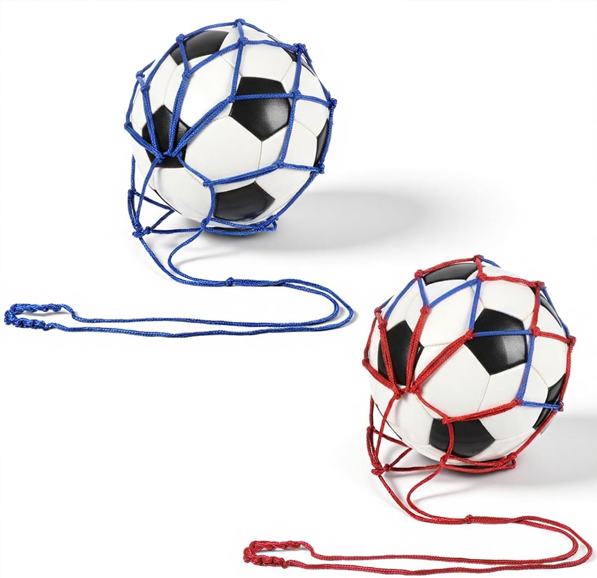 basketbalnet net tas - 2 stuks - draagbaar - ideaal voor sportballen - ShopVlot