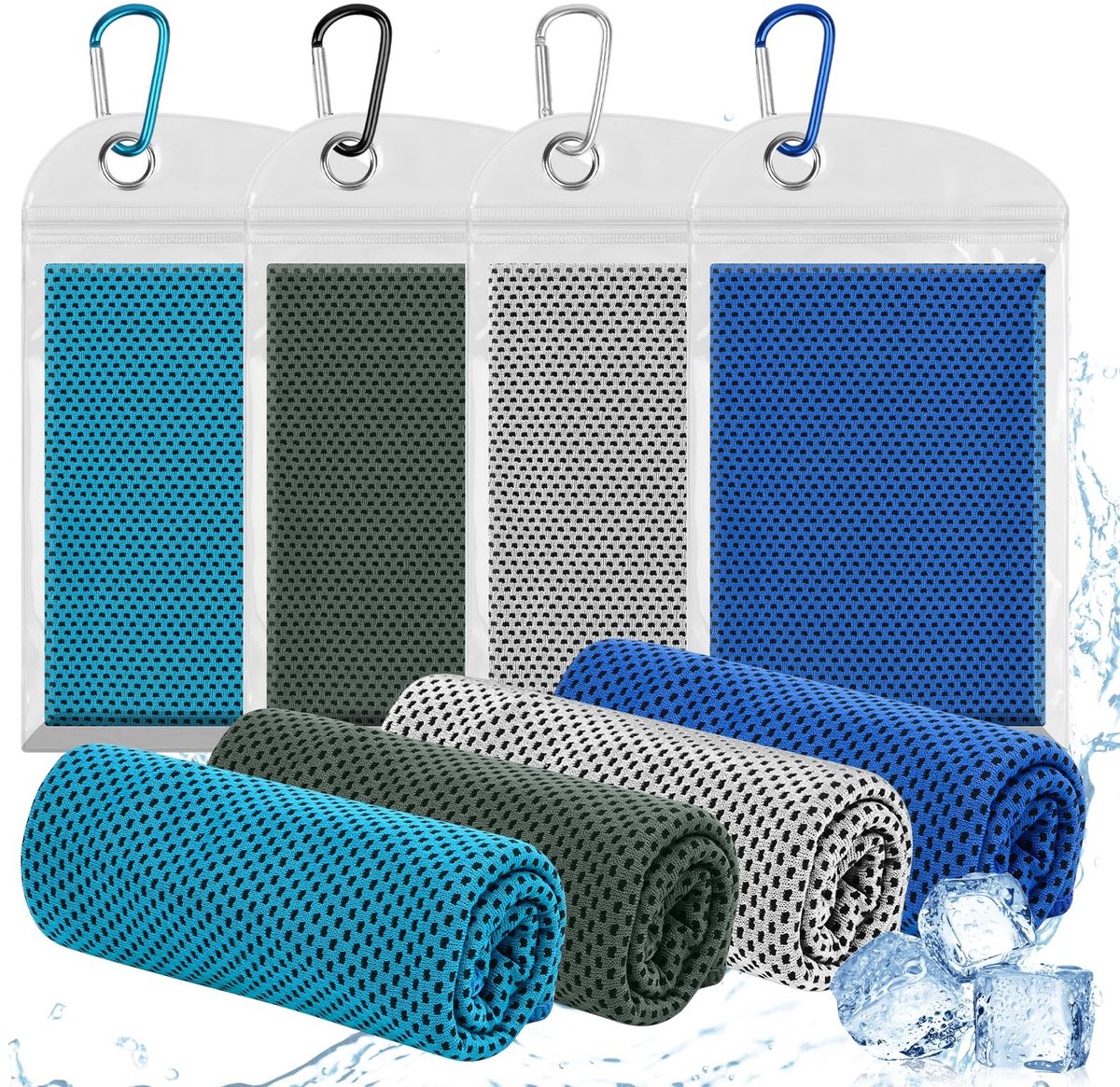 Solidchoice - Set van 4 Cooling Towels voor Sport en Yoga