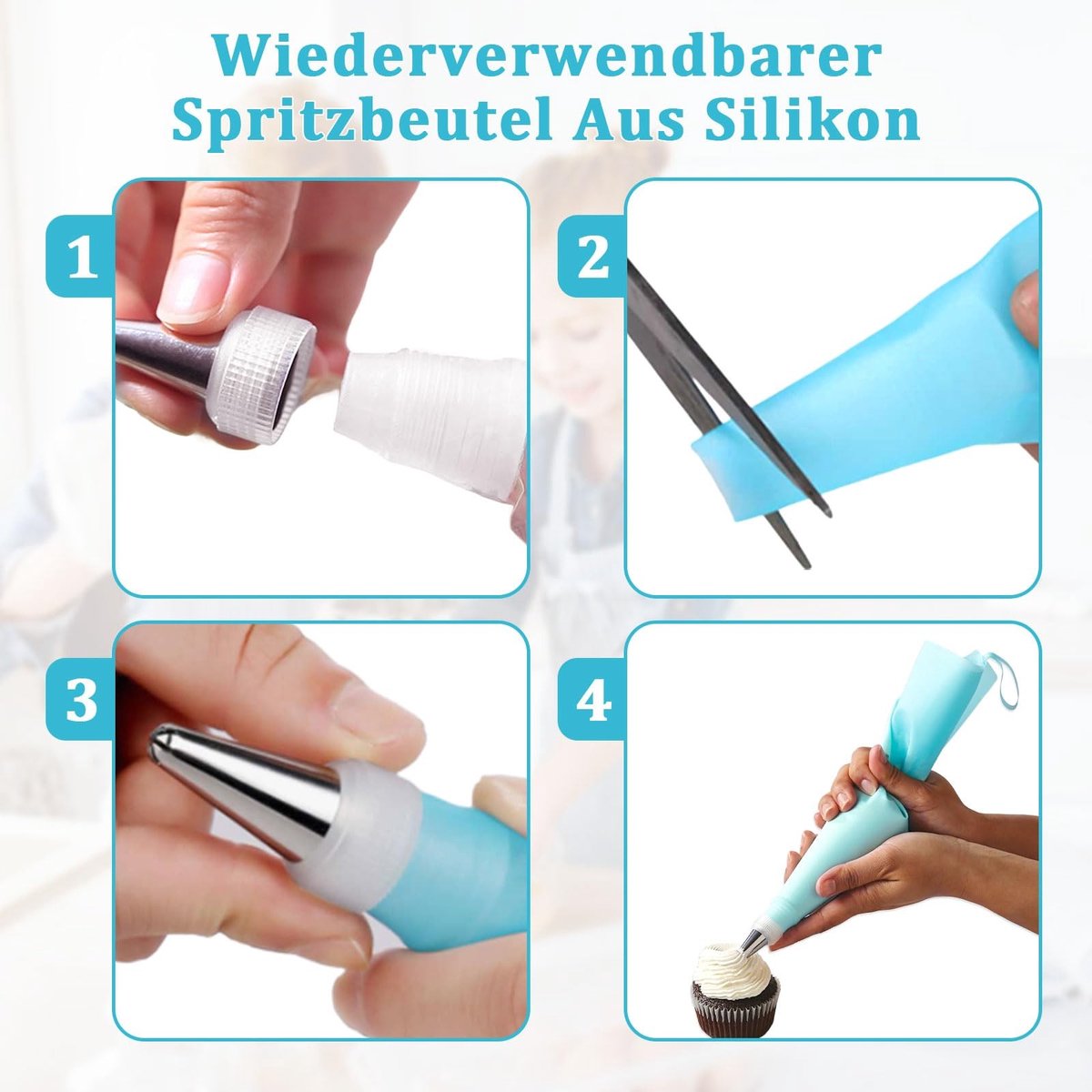Solidchoice - Herbruikbare Siliconen Spuitzak met Spuitmonden voor Decoratie