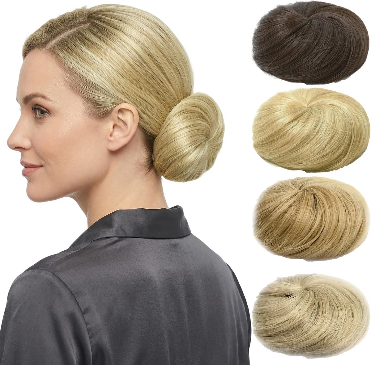 Haarbun Extensions - Beach Blonde - Synthetisch Haar - Elegant in enkele seconden - ShopVlot