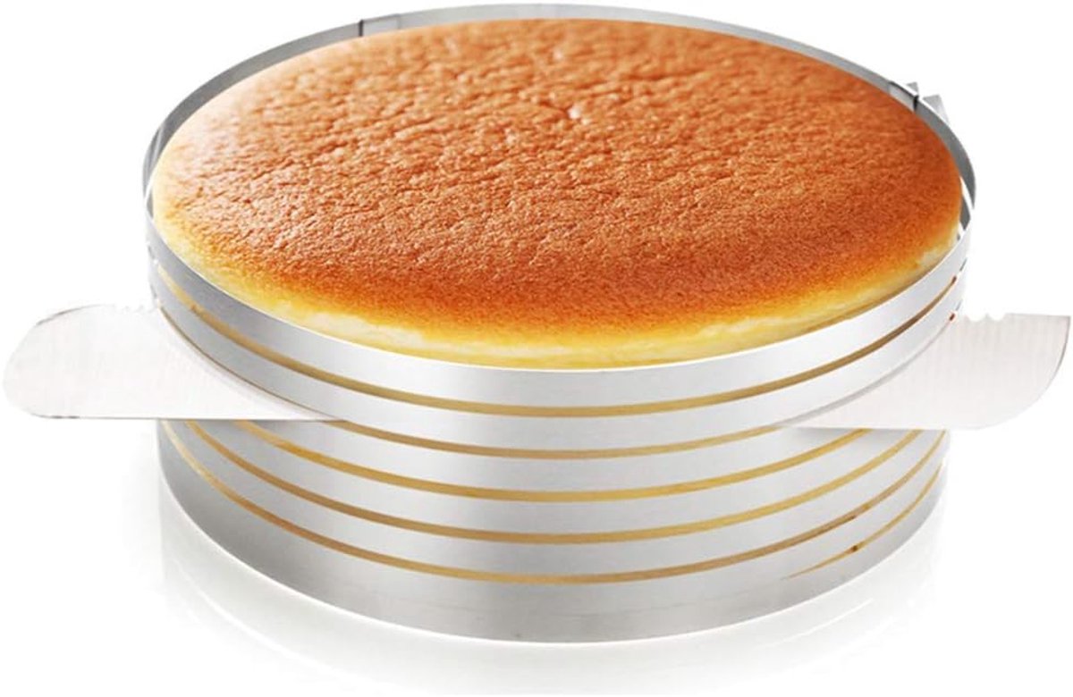 Cake snijder verstelbaar - RVS taartschaaf - geschikt voor gelaagde taarten - maak eenvoudig perfecte plakken - ShopVlot