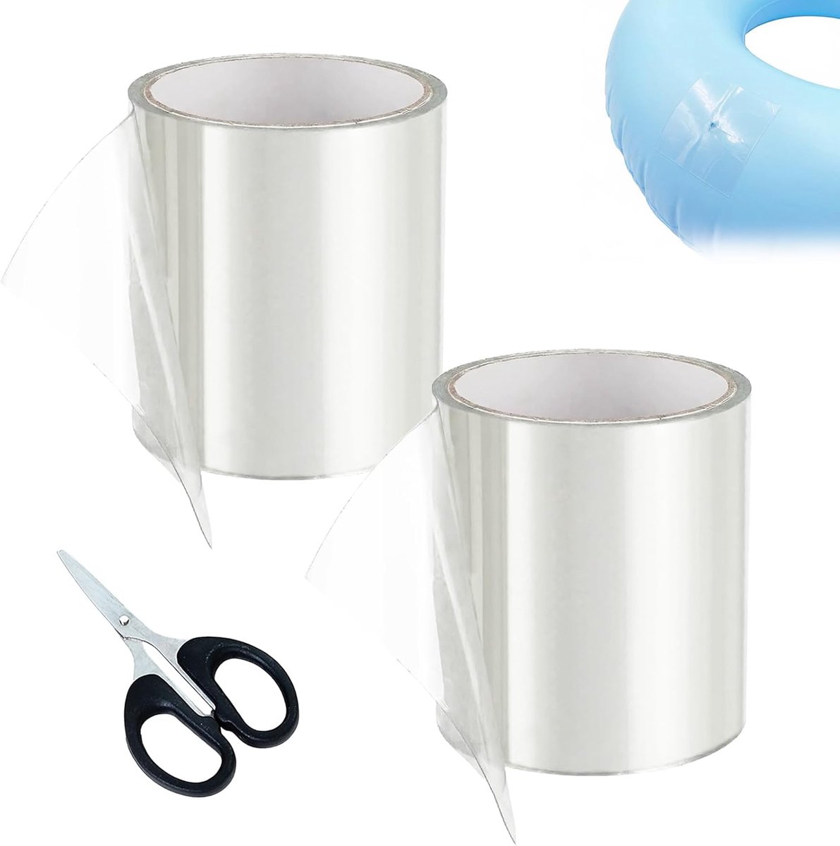 Zwembadreparatieset - 2 rollen onderwatertape 10 cm x 150 cm - inclusief schaar - ShopVlot