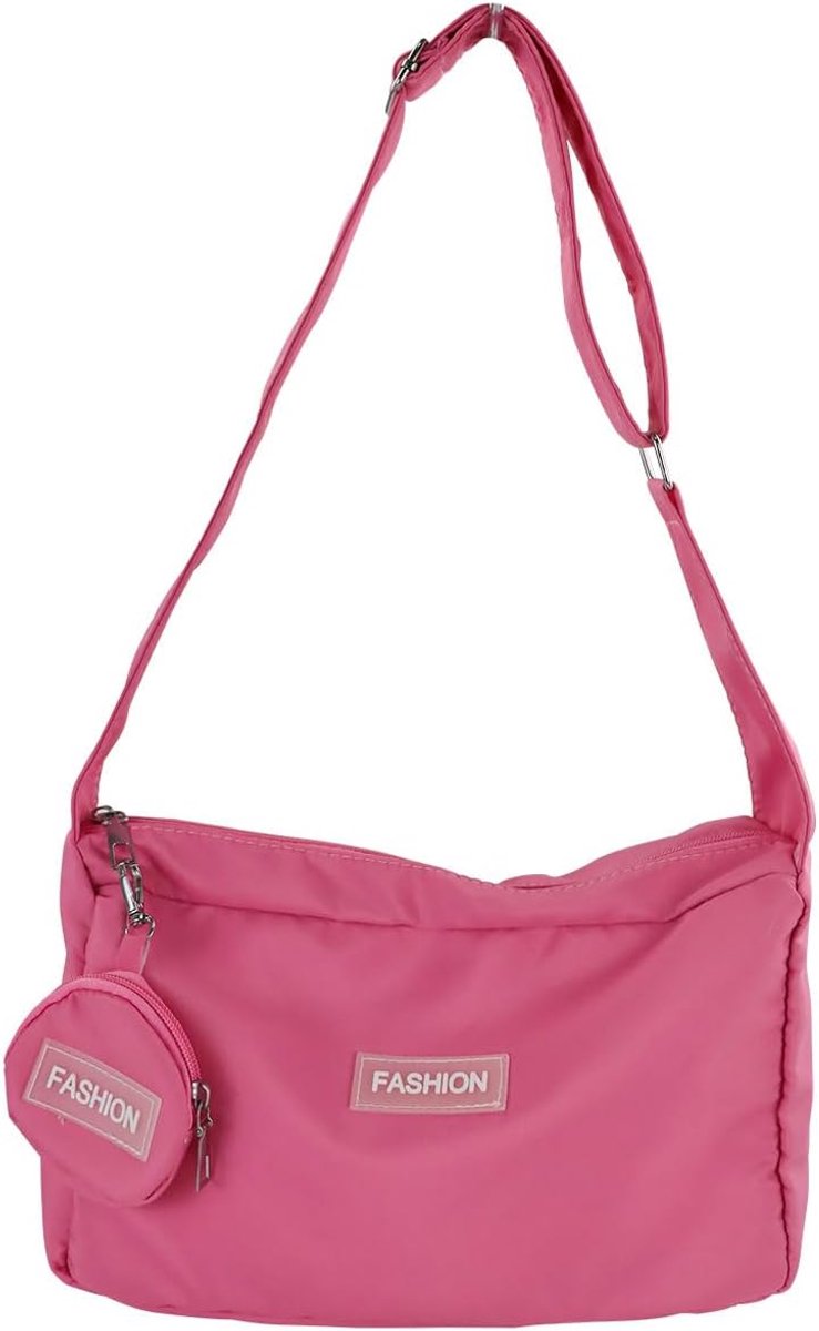 Schoudertas Dames - Oxford Stof - Met Afneembare Muntentas - Perfect voor Winkelen - ShopVlot