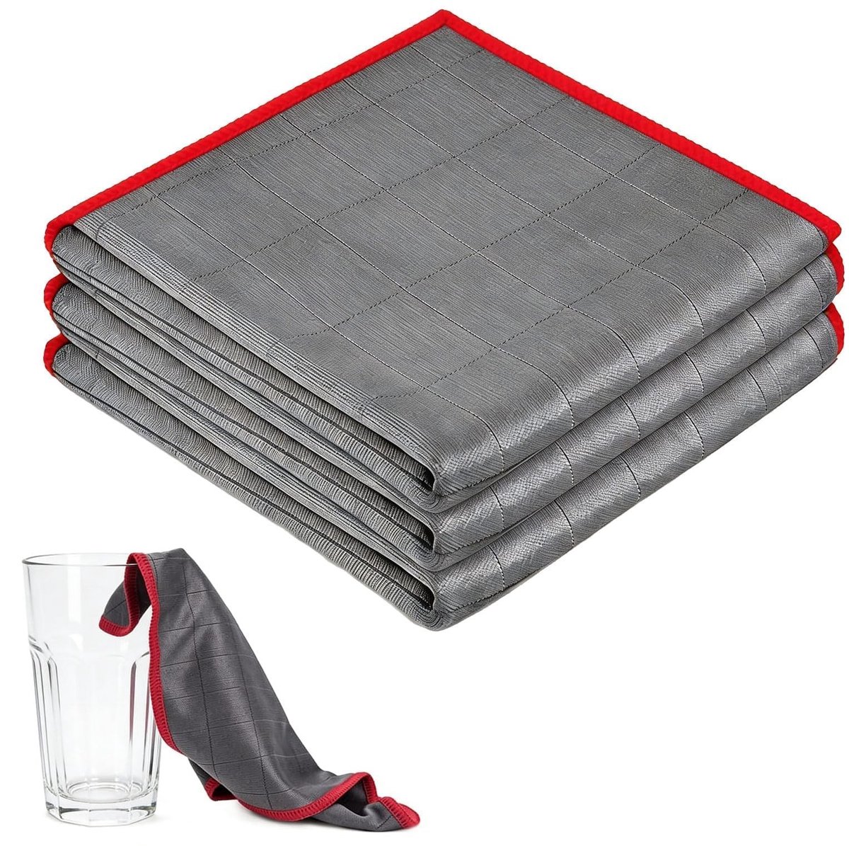 Solidchoice - Set van 4 Microvezeldoeken voor Ramen 30x30 cm
