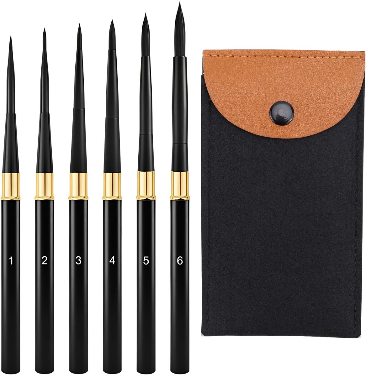 Solidchoice - Schilderen op Nummer, 6-Piece Borstelset voor Fijne Details