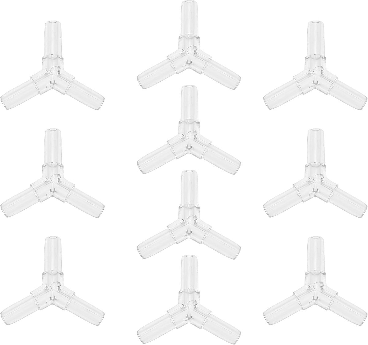 Plastic Hose Barb Fittings, 3/16" Y Shaped 3 Way Barb Fitting Plastic Transparent, 10 Pieces - ShopVlot