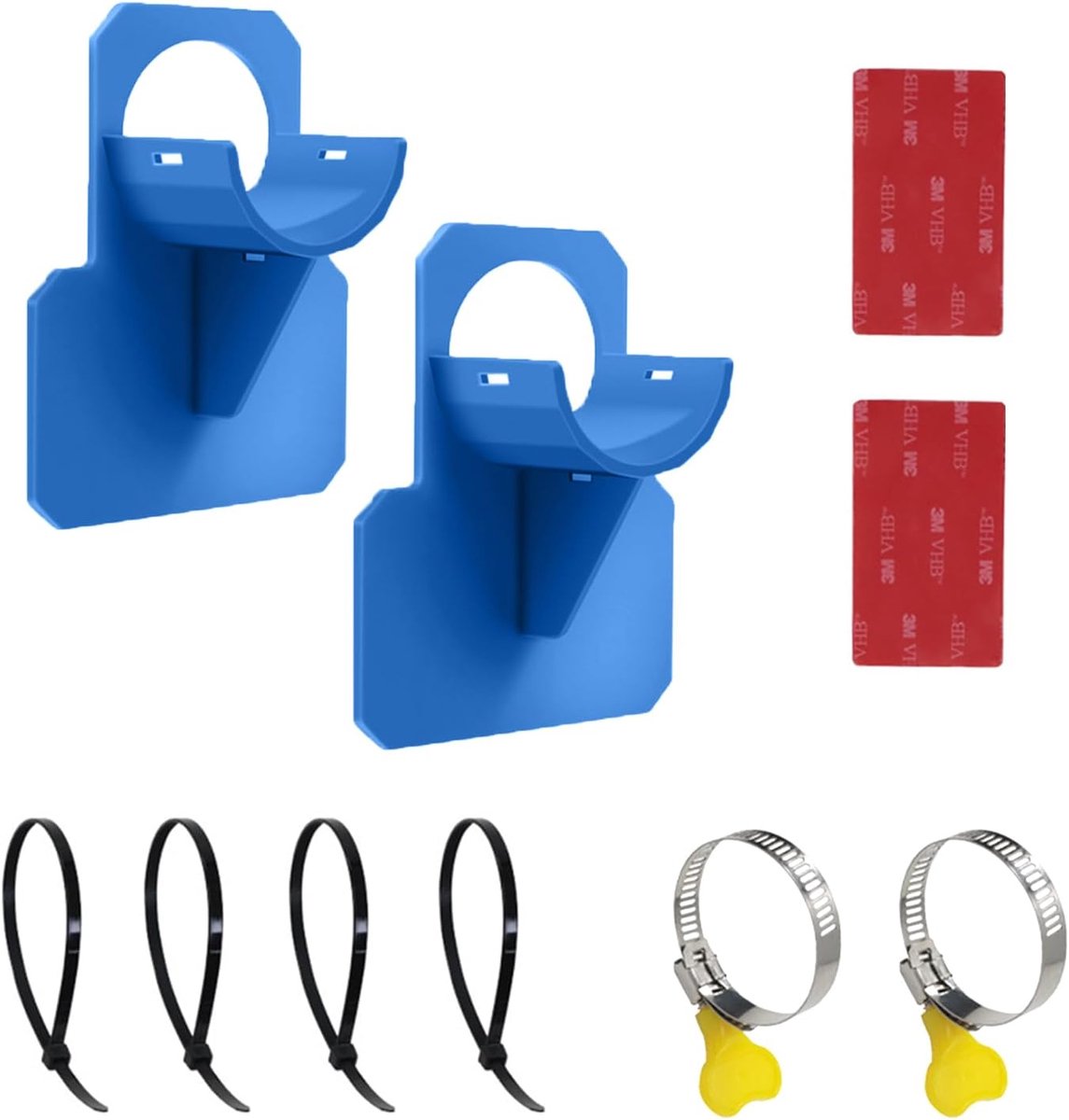 Pack of 2 Pool Hose Holders, Plastic Articles Protection, Accessories with Stainless Steel Hose Clamp, for Intex Pools - ShopVlot