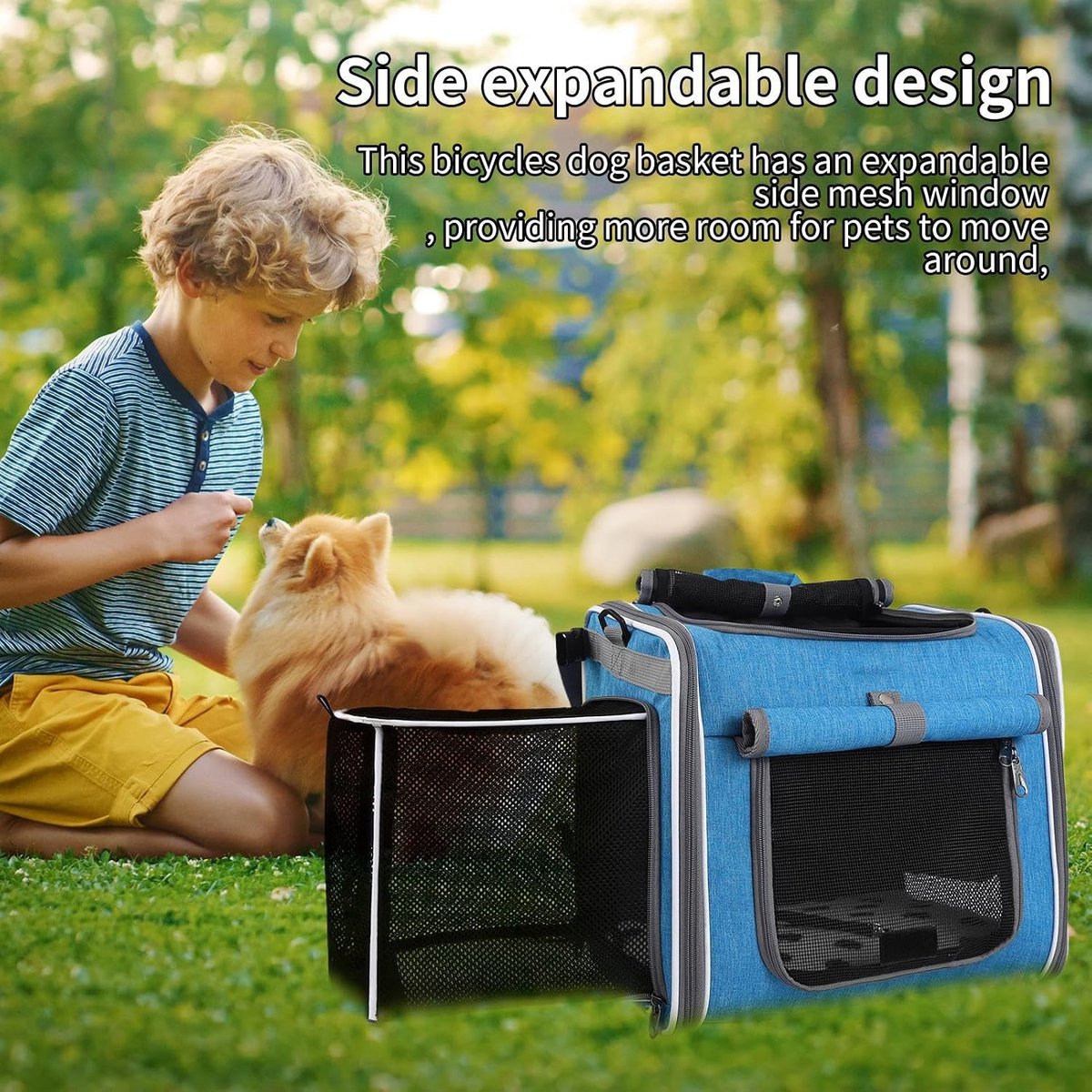 Fiets Hondenmand - Hondenfietsdrager - Samen Reizen - Ventilatie Gaas - 37x34x12 cm - Enkele Kleur