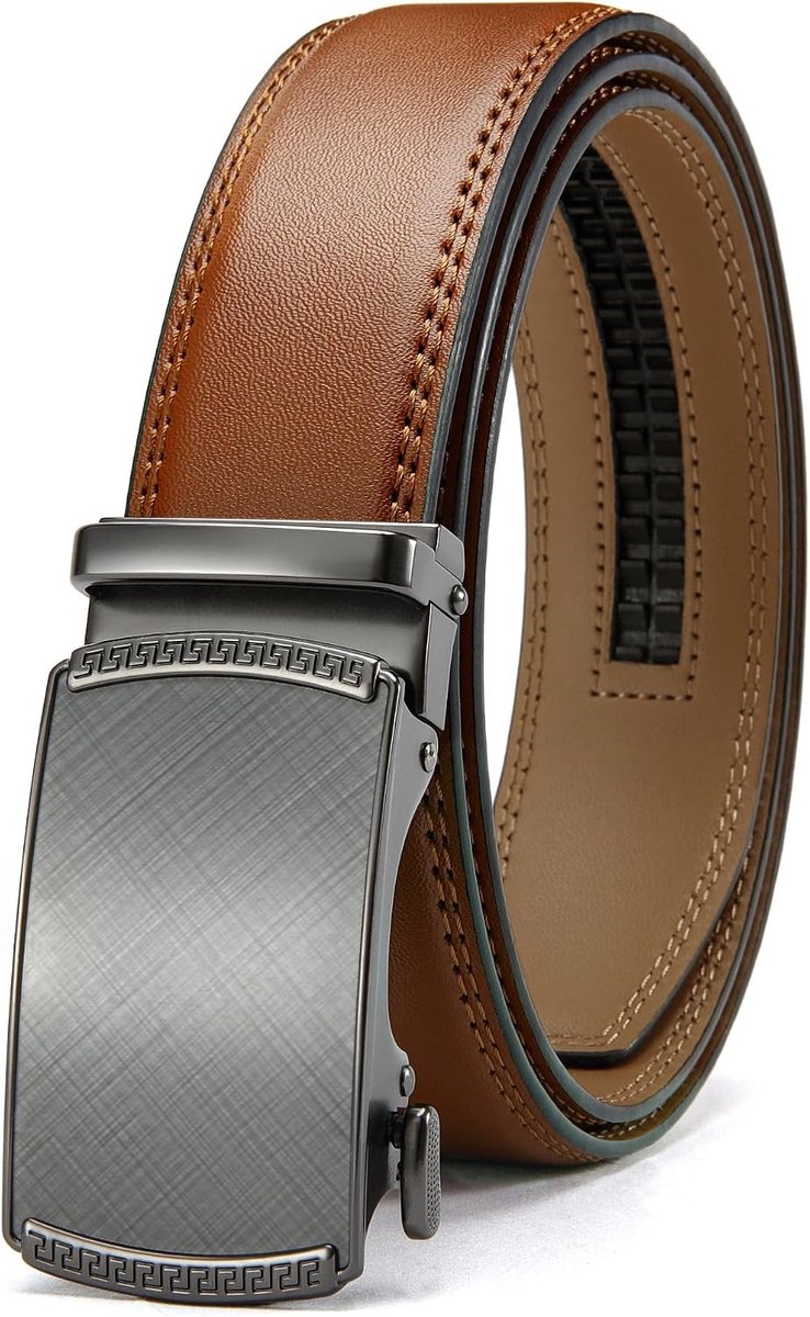 Riem voor mannen 35mm - automatisch leer zonder gaten - snelle release gesp - perfect voor zakelijk gebruik - ShopVlot