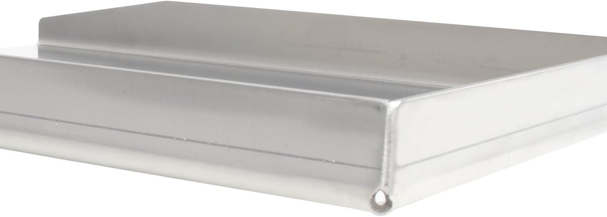 Plancha grillplaat 20 x 30 cm - massief roestvrij staal - rechthoekig - ideaal voor gas- en houtskoolgrill - ShopVlot