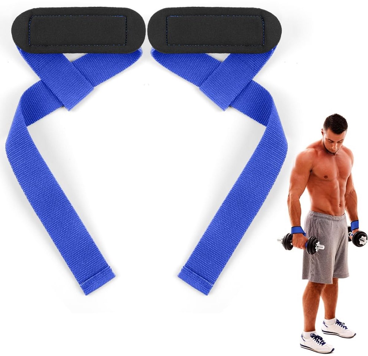 Solidchoice - Premium Gewichtheffer Straps met Verstevigde Polssteun